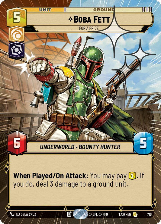 Boba Fett - For a Price (Hyperspace Foil) [A Lawless Time] 716