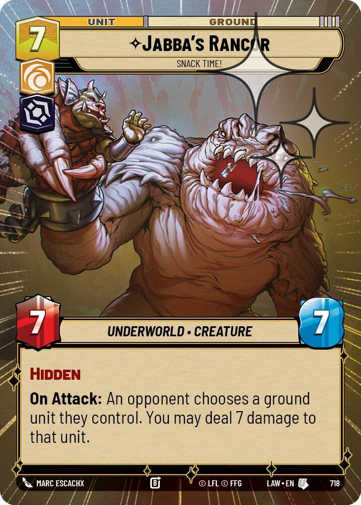 Jabba's Rancor - Snack Time! (Hyperspace Foil) [A Lawless Time] 718