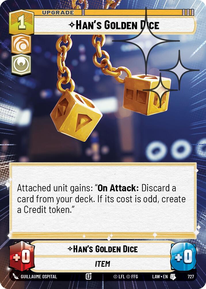 Han's Golden Dice (Hyperspace Foil) [A Lawless Time] 727