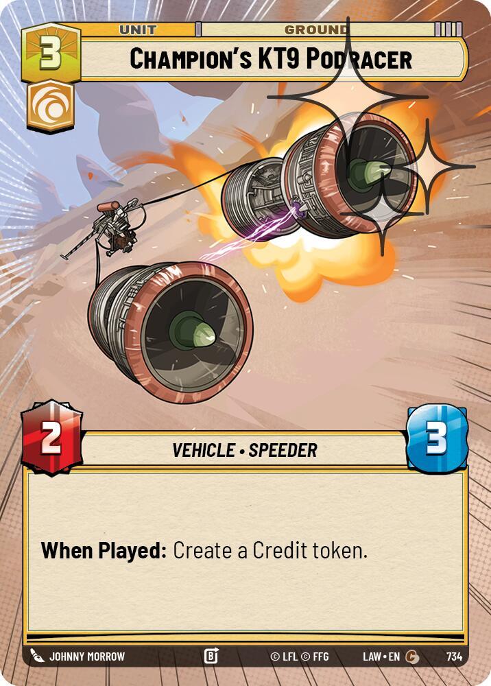 Champion's KT-9 Podracer (Hyperspace Foil) [A Lawless Time] 734