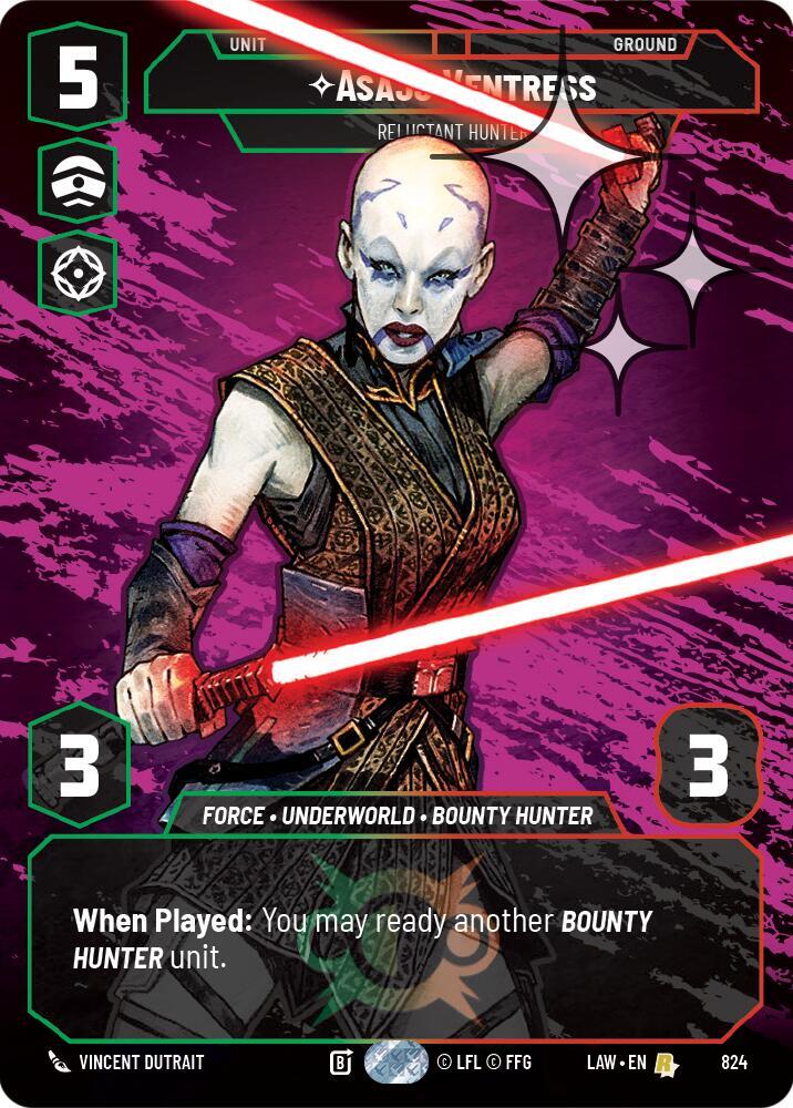 Asajj Ventress - Reluctant Hunter (Prestige Foil) [A Lawless Time] 824