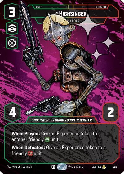 Highsinger - Deadly Droid (Prestige Foil) [A Lawless Time] 826