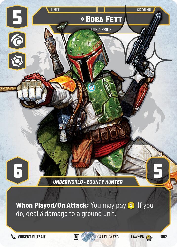 Boba Fett - For a Price (Prestige Foil) [A Lawless Time] 852