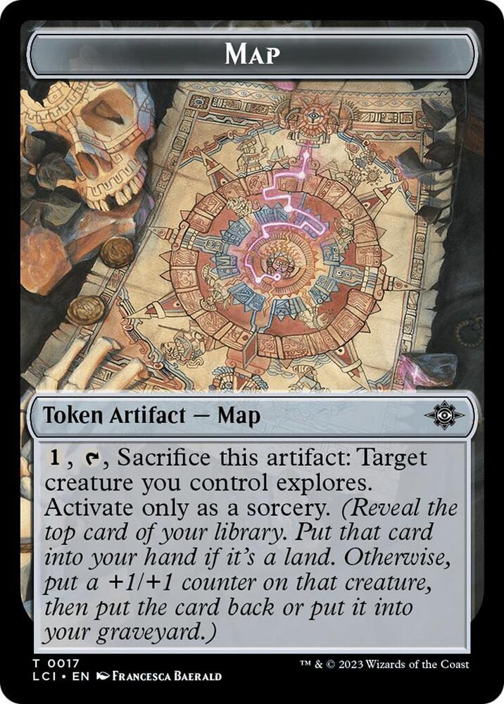 Treasure (0018) // Map Double-Sided Token [The Lost Caverns of Ixalan] 17 // 18