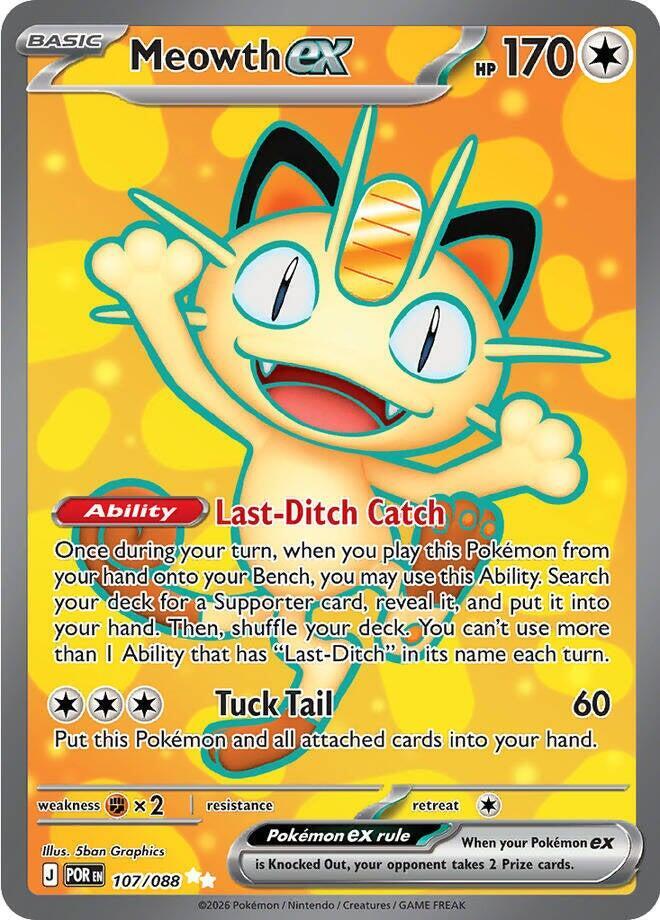 Meowth ex - 107/088 [ME03: Perfect Order] 107/088