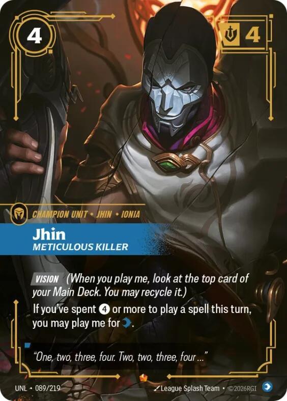 Jhin, Meticulous Killer [Unleashed] 089/219
