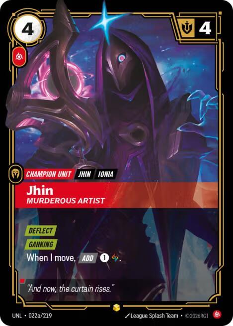 Jhin, Murderous Artist (Alternate Art) [Unleashed] 022a/219