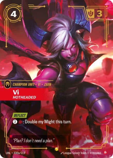 Vi, Hotheaded (Alternate Art) [Unleashed] 030a/219
