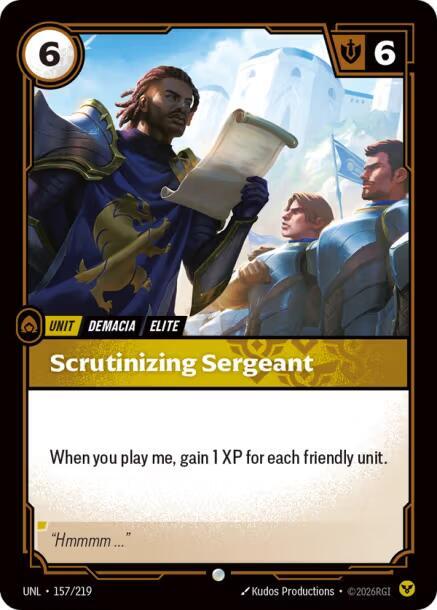 Scrutinizing Sergeant [Unleashed] 157/219