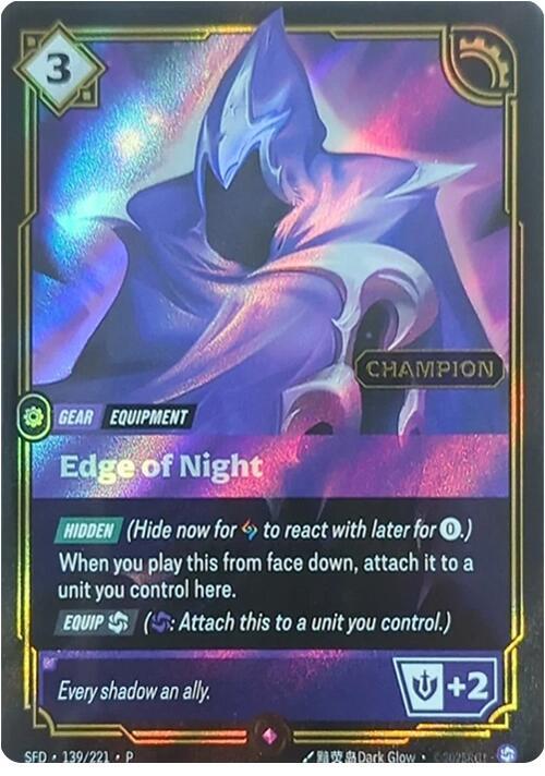 Edge of Night (Champion) [Riftbound Organized Play Promotional Cards] 139/221
