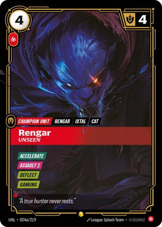 Rengar, Unseen (Alternate Art) [Unleashed] 024a/219
