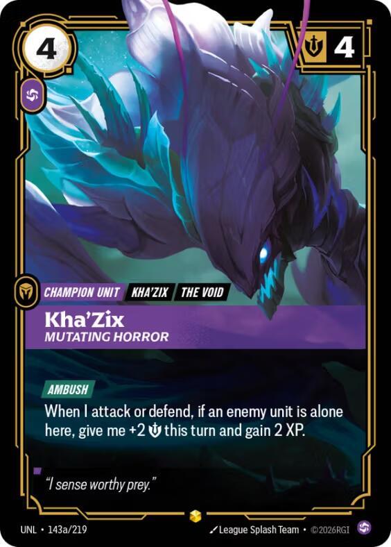 Kha'Zix, Mutating Horror (Alternate Art) [Unleashed] 143a/219