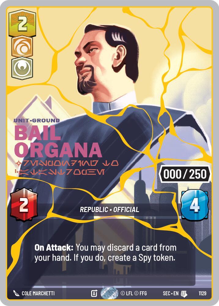 Bail Organa - Responding to Catastrophe (Serialized) (Gold) [Secrets of Power] 1129