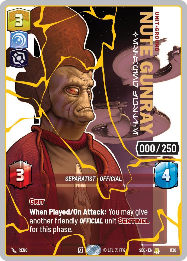 Nute Gunray - Escaping Justice (Serialized) (Gold) [Secrets of Power] 1130