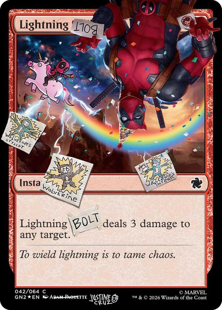 Lightning Bolt (042) (Pool Party Foil) [Secret Lair Drop Series] 42