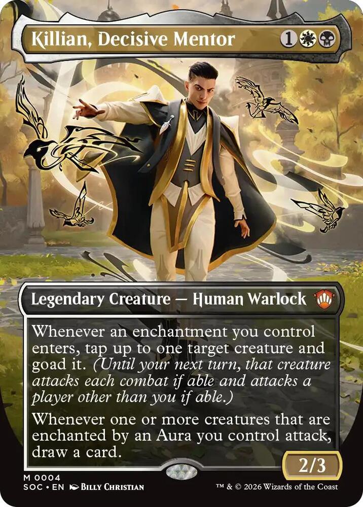 Killian, Decisive Mentor (Borderless) [Commander: Secrets of Strixhaven] 4