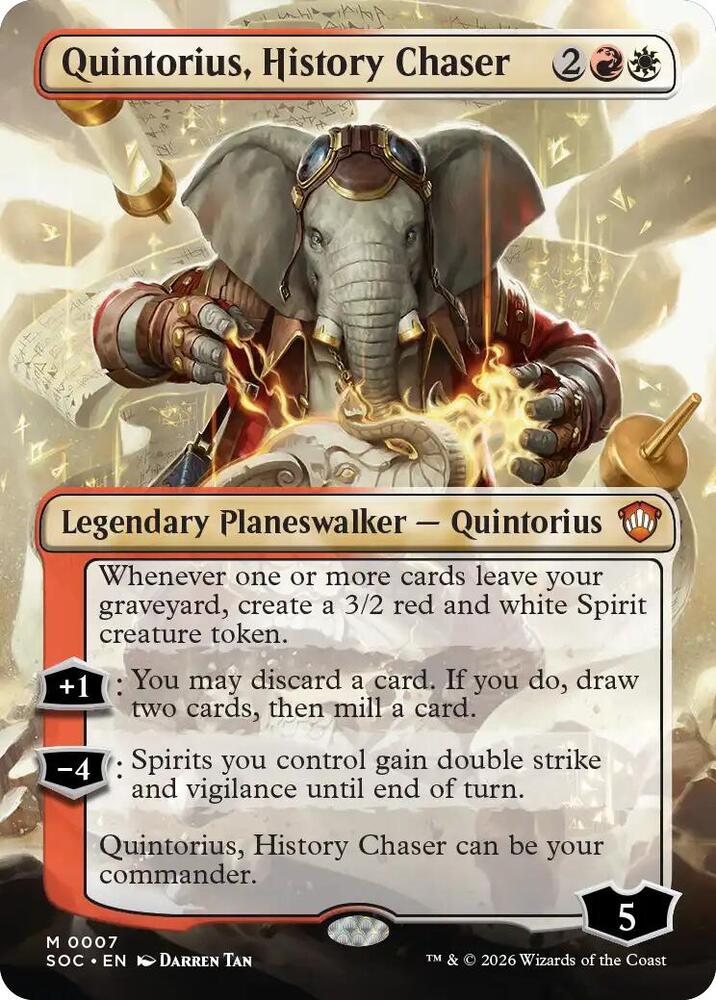Quintorius, History Chaser (Borderless) [Commander: Secrets of Strixhaven] 7
