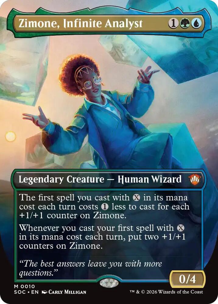 Zimone, Infinite Analyst (Borderless) [Commander: Secrets of Strixhaven] 10