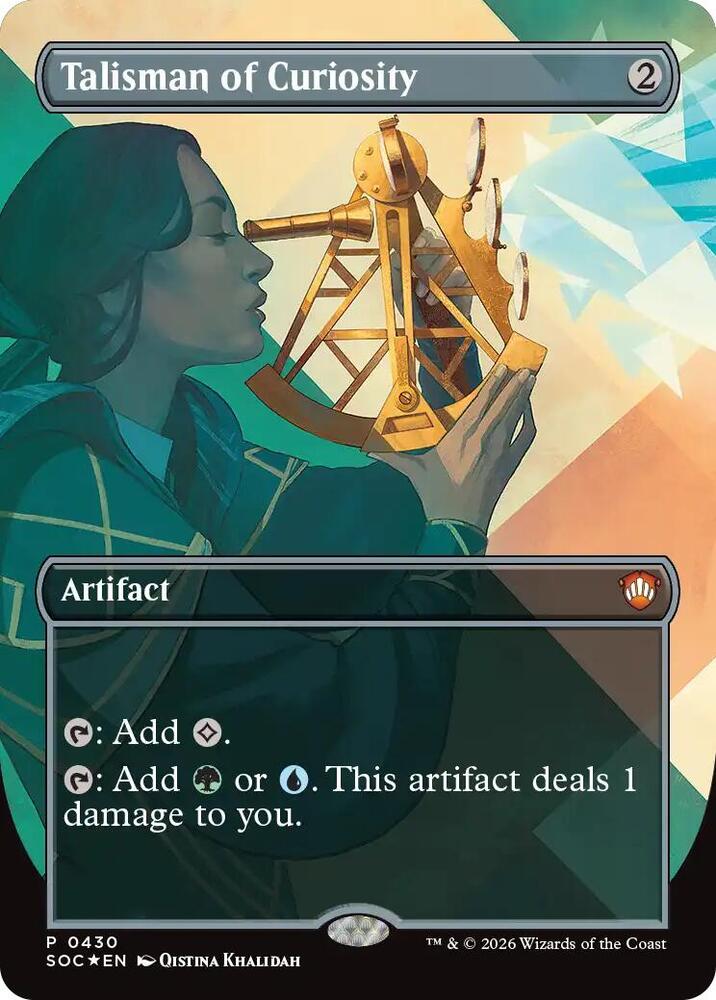 Talisman of Curiosity (Borderless) [Commander: Secrets of Strixhaven] 430