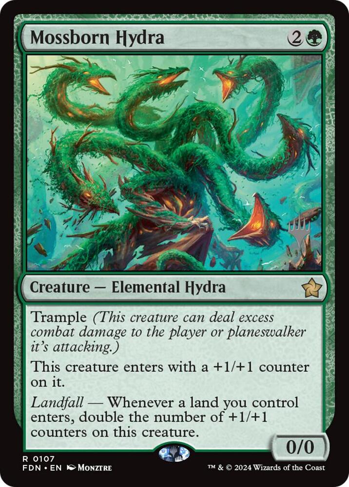 Mossborn Hydra [Promo Pack: Lorwyn Eclipsed] 107