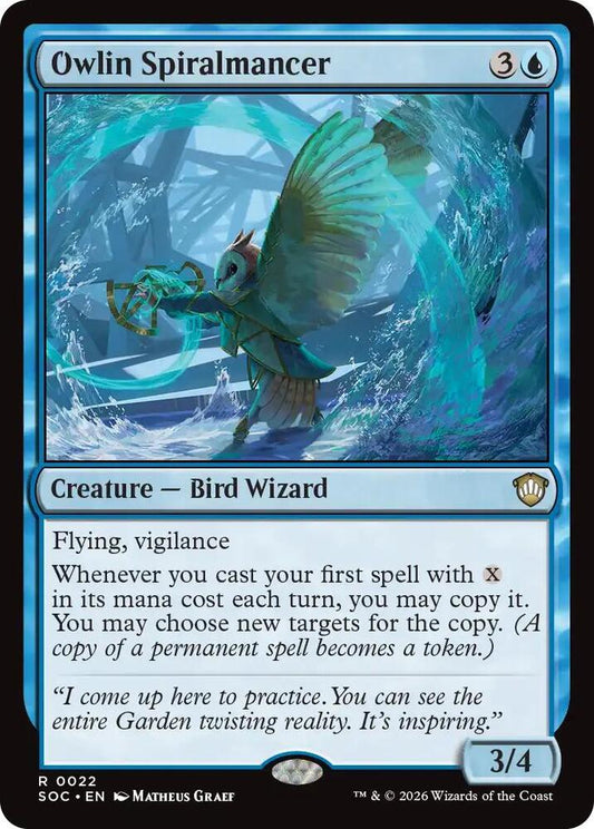 Owlin Spiralmancer [Commander: Secrets of Strixhaven] 22