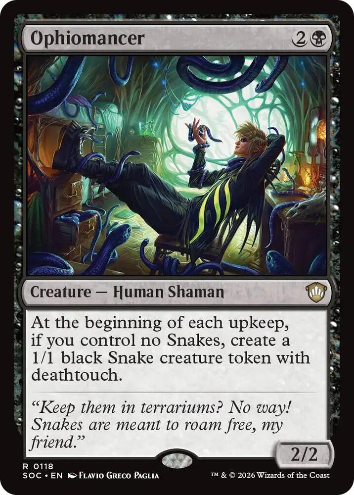 Ophiomancer [Commander: Secrets of Strixhaven] 118