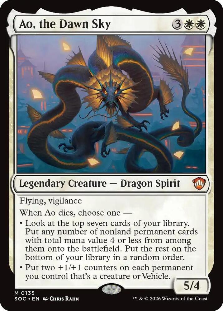 Ao, the Dawn Sky [Commander: Secrets of Strixhaven] 135