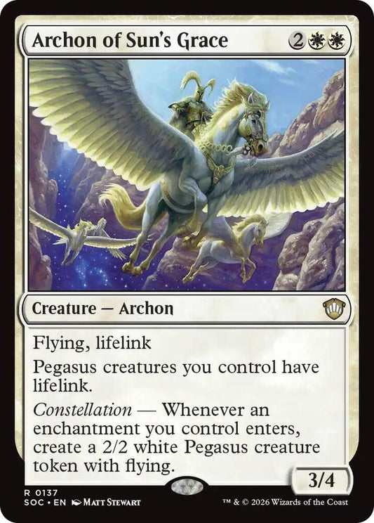 Archon of Sun's Grace [Commander: Secrets of Strixhaven] 137