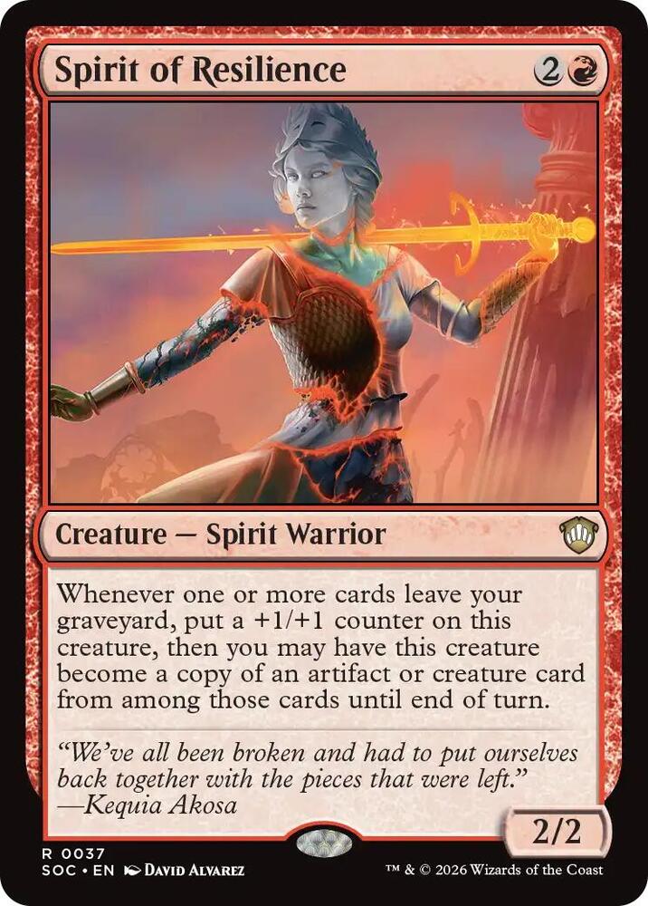 Spirit of Resilience [Commander: Secrets of Strixhaven] 37