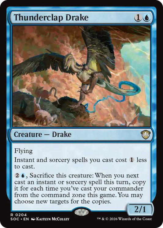 Thunderclap Drake [Commander: Secrets of Strixhaven] 204