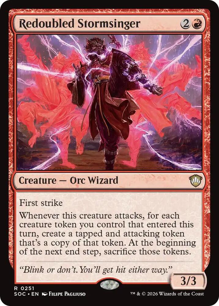 Redoubled Stormsinger [Commander: Secrets of Strixhaven] 251