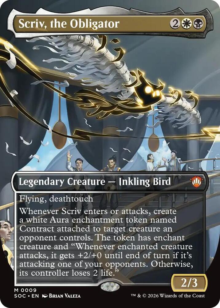 Scriv, the Obligator (Borderless) [Commander: Secrets of Strixhaven] 9