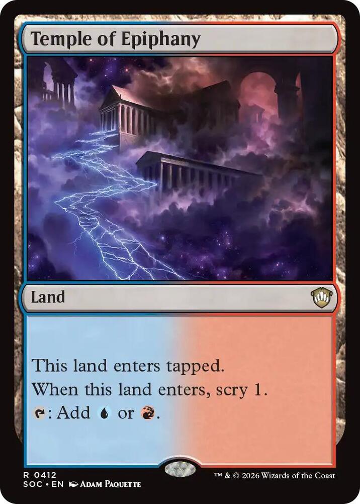 Temple of Epiphany [Commander: Secrets of Strixhaven] 412
