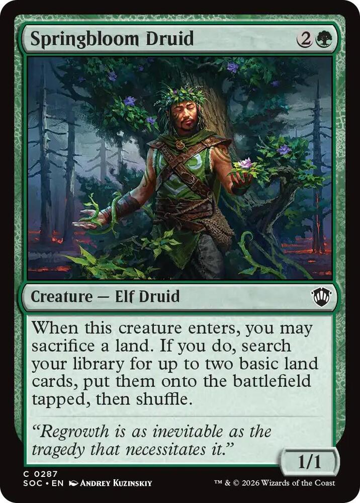 Springbloom Druid [Commander: Secrets of Strixhaven] 287