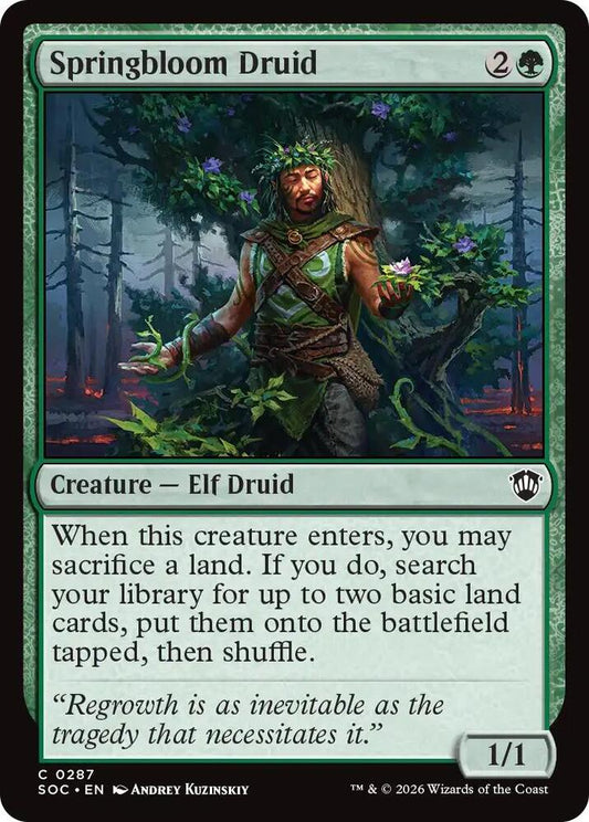 Springbloom Druid [Commander: Secrets of Strixhaven] 287
