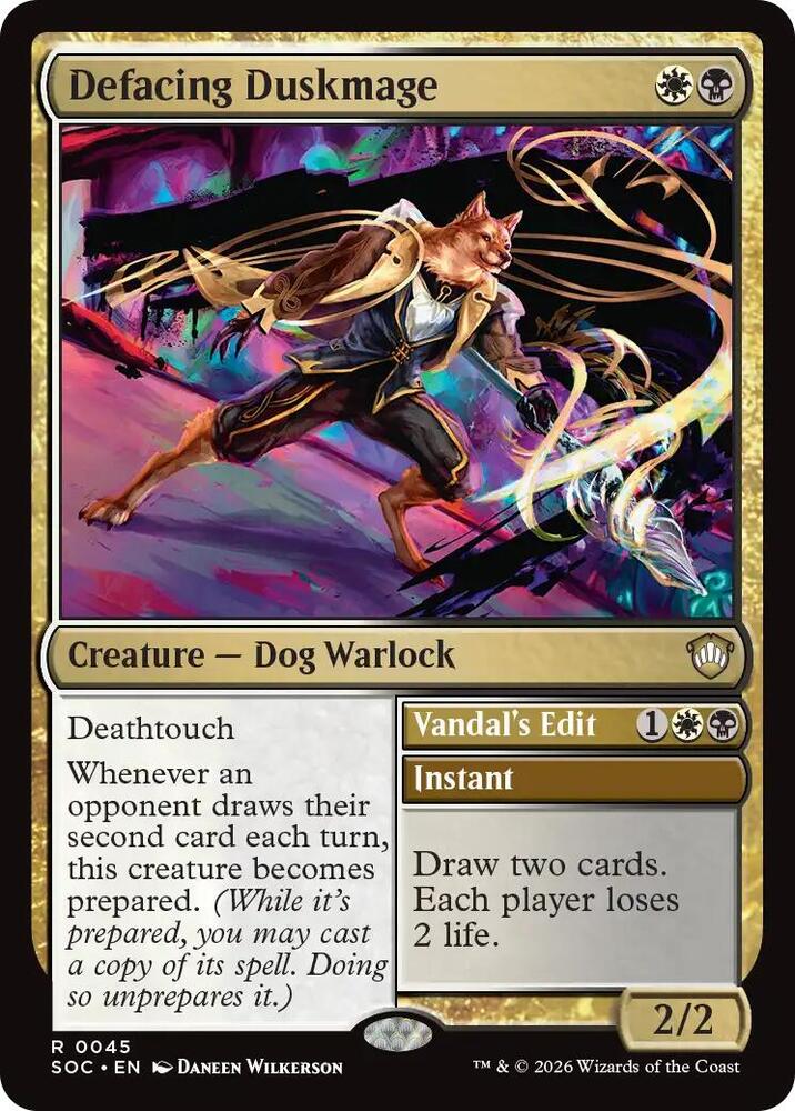 Defacing Duskmage [Commander: Secrets of Strixhaven] 45