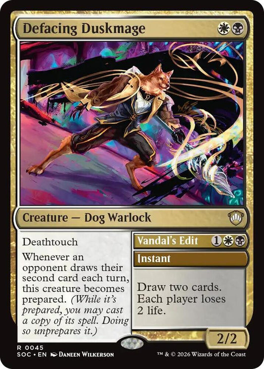 Defacing Duskmage [Commander: Secrets of Strixhaven] 45