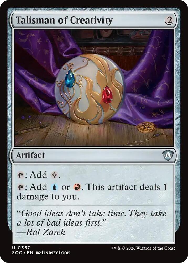 Talisman of Creativity [Commander: Secrets of Strixhaven] 357