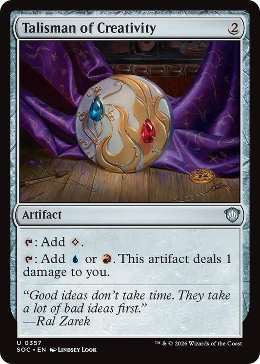 Talisman of Creativity [Commander: Secrets of Strixhaven] 357