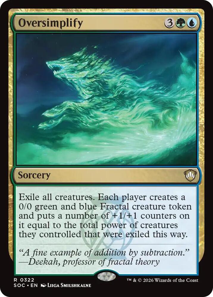 Oversimplify [Commander: Secrets of Strixhaven] 322