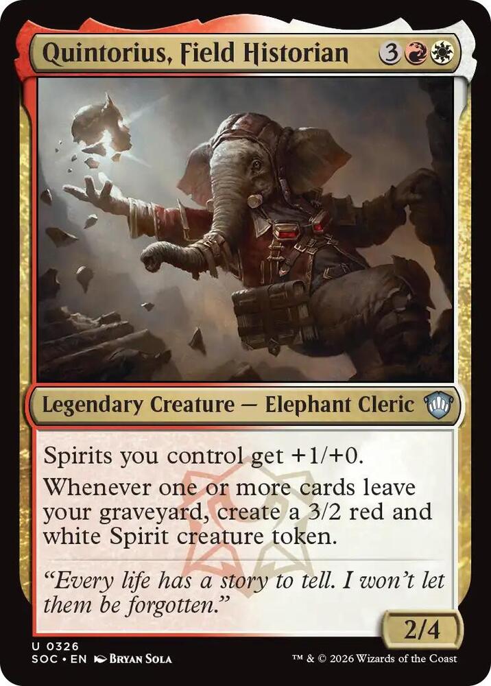 Quintorius, Field Historian [Commander: Secrets of Strixhaven] 326
