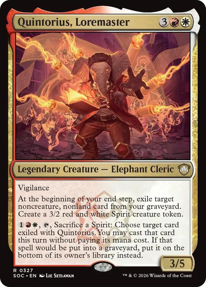 Quintorius, Loremaster [Commander: Secrets of Strixhaven] 327