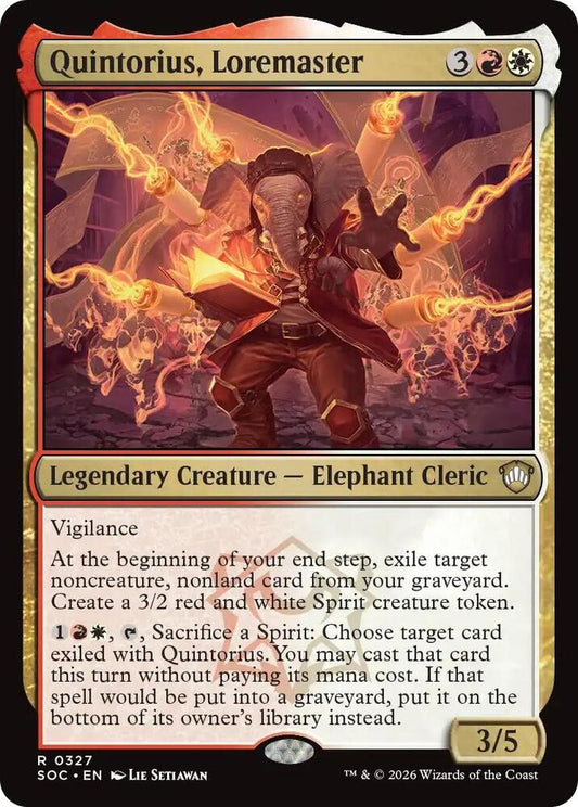 Quintorius, Loremaster [Commander: Secrets of Strixhaven] 327