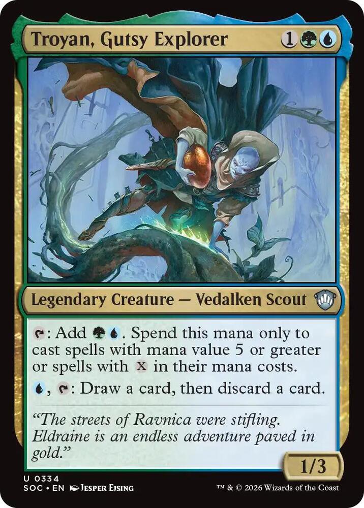 Troyan, Gutsy Explorer [Commander: Secrets of Strixhaven] 334