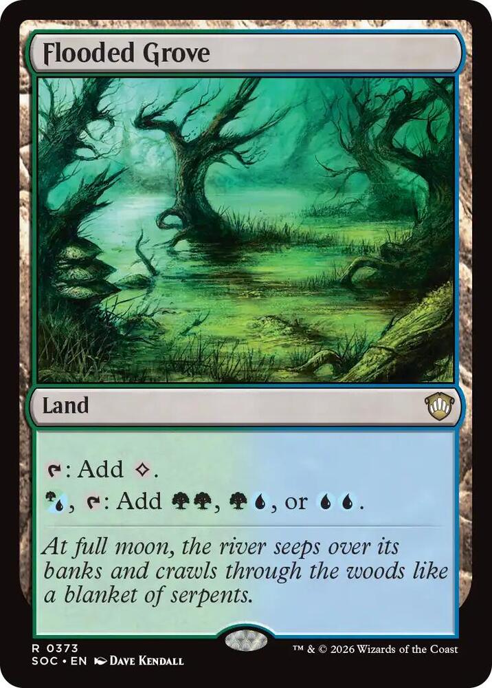 Flooded Grove [Commander: Secrets of Strixhaven] 373