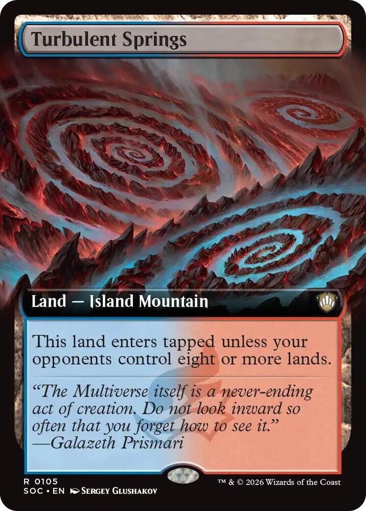 Turbulent Springs (Extended Art) [Commander: Secrets of Strixhaven] 105