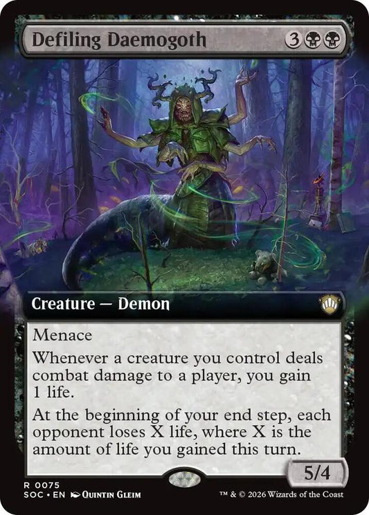Defiling Daemogoth (Extended Art) [Commander: Secrets of Strixhaven] 75