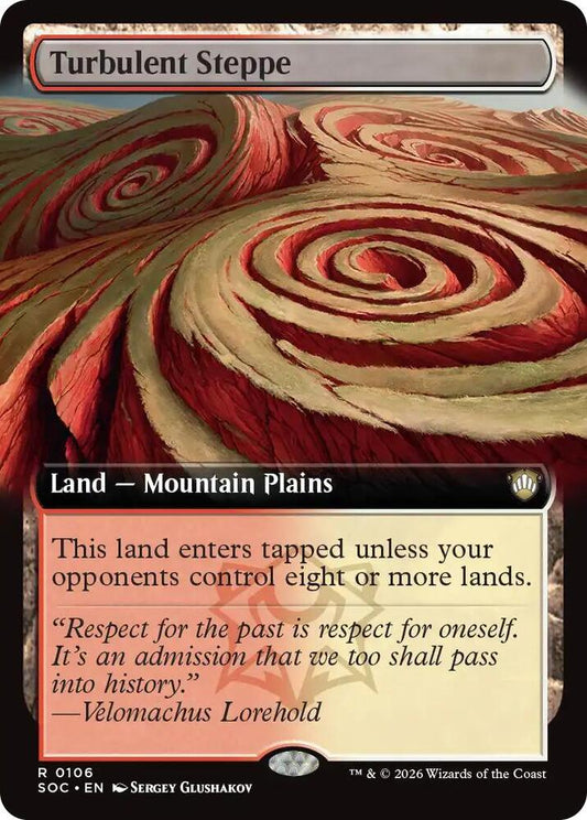 Turbulent Steppe (Extended Art) [Commander: Secrets of Strixhaven] 106