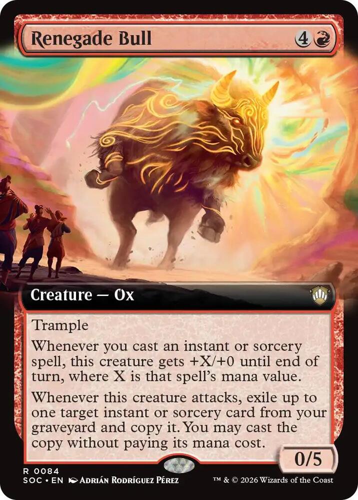 Renegade Bull (Extended Art) [Commander: Secrets of Strixhaven] 84
