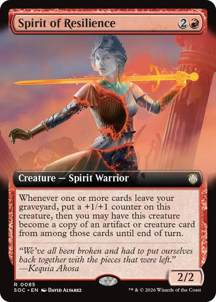 Spirit of Resilience (Extended Art) [Commander: Secrets of Strixhaven] 85